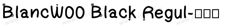 BlancW00 Black Regul字体转换